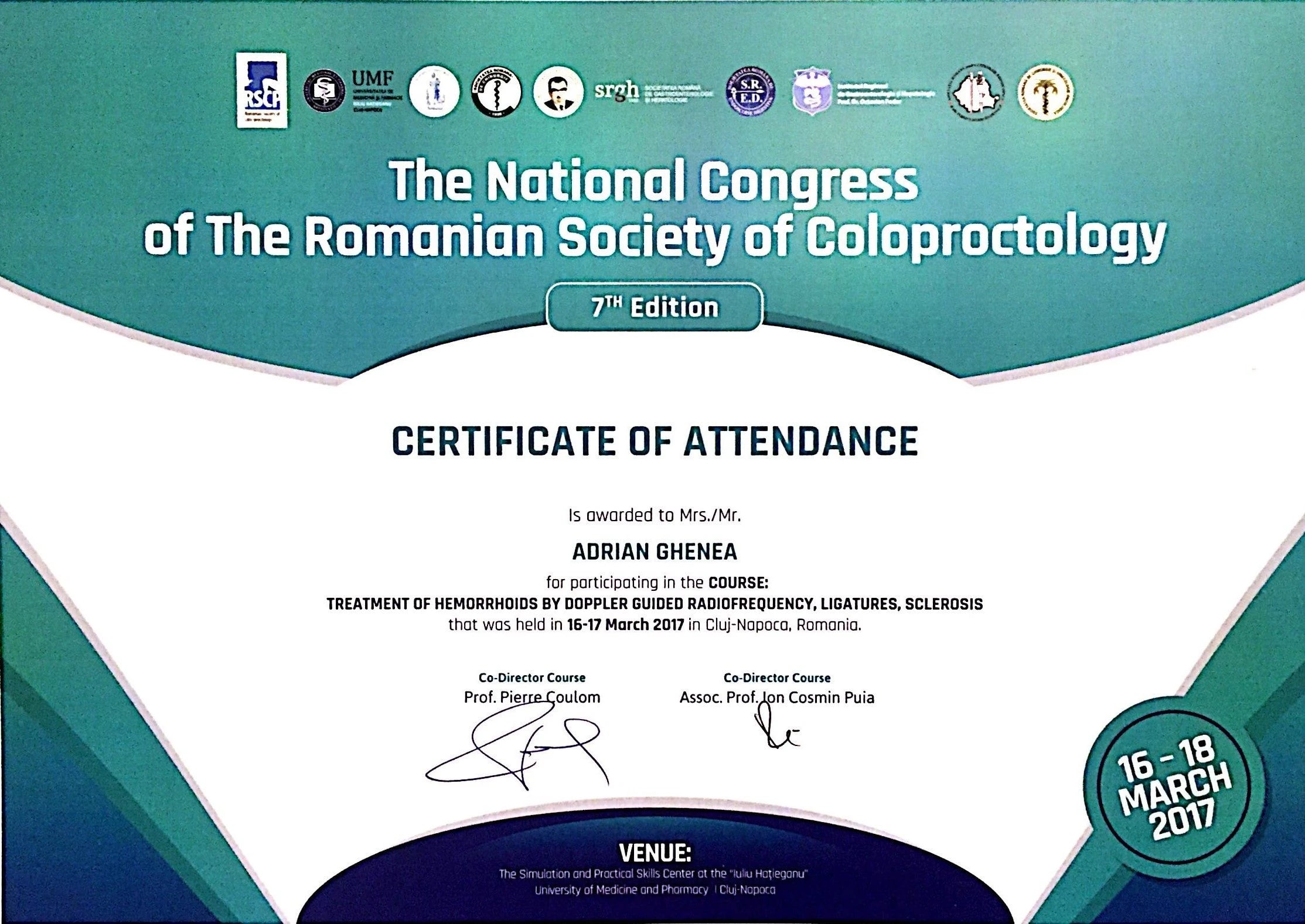 Tratamentul hemoroizilor prin radiofrecvență ghidată Doppler, ligaturi și scleroză — The Romanian Society of Coloproctology